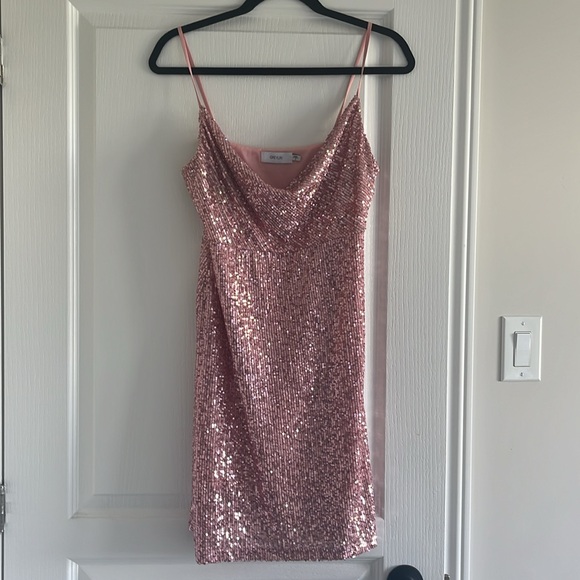 Greylin Pink Sequin Glitter Dress - Picture 2 of 5
